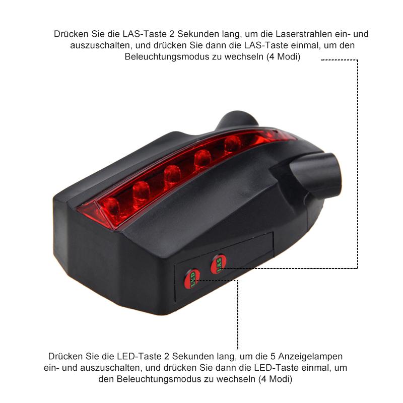 Sandsberg | Fahrrad Laser Projektion Rücklicht