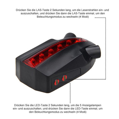 Sandsberg | Fahrrad Laser Projektion Rücklicht