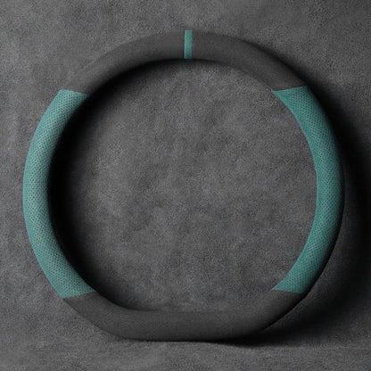 Sandsberg | Universelle Anti-Rutsch Lenkradabdeckung mit atmungsaktivem Mikrofaser, für rundes & D-förmiges Lenkrad