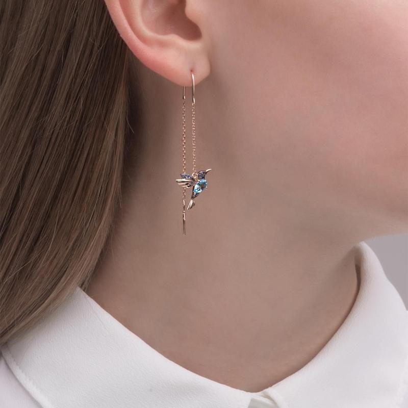 Sandsberg elegante Kolibri Strass Ohrstecker