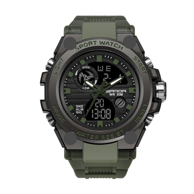 ⌚Sportliche Dual-Display Mode Multifunktionale wasserdichte leuchtende Herrenarmbanduhr