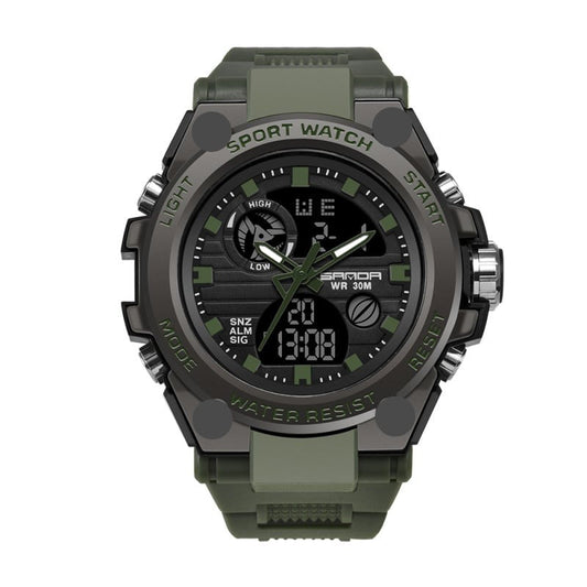 ⌚Sportliche Dual-Display Mode Multifunktionale wasserdichte leuchtende Herrenarmbanduhr