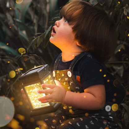 Sandsberg | Solar LED Laterne mit Drahtlichtern – Dekorative Gartenlampe für Außenbereich und Terrasse