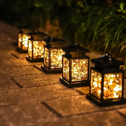 Sandsberg | Solar LED Laterne mit Lichterdraht und Aufhängeclip – Wasserdichte Gartenbeleuchtung für Terrasse und Balkon