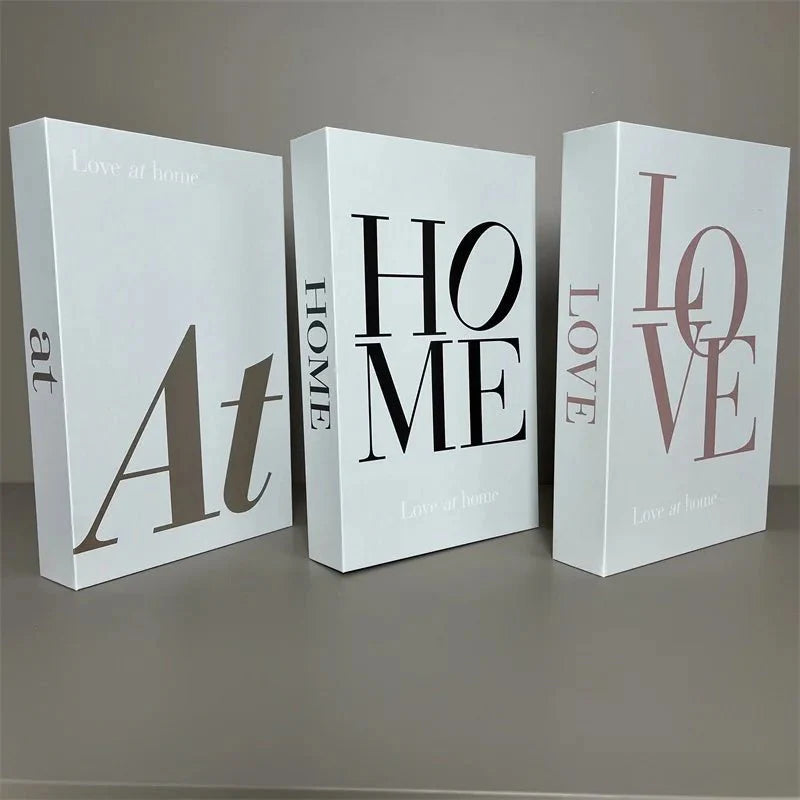 3pcs/Set Fake Books Dekoration Simulation Bücher Home Decor Geschenke Modische Luxus Wohnaccessoires Ornamente Studium Soft Buch Box Modell