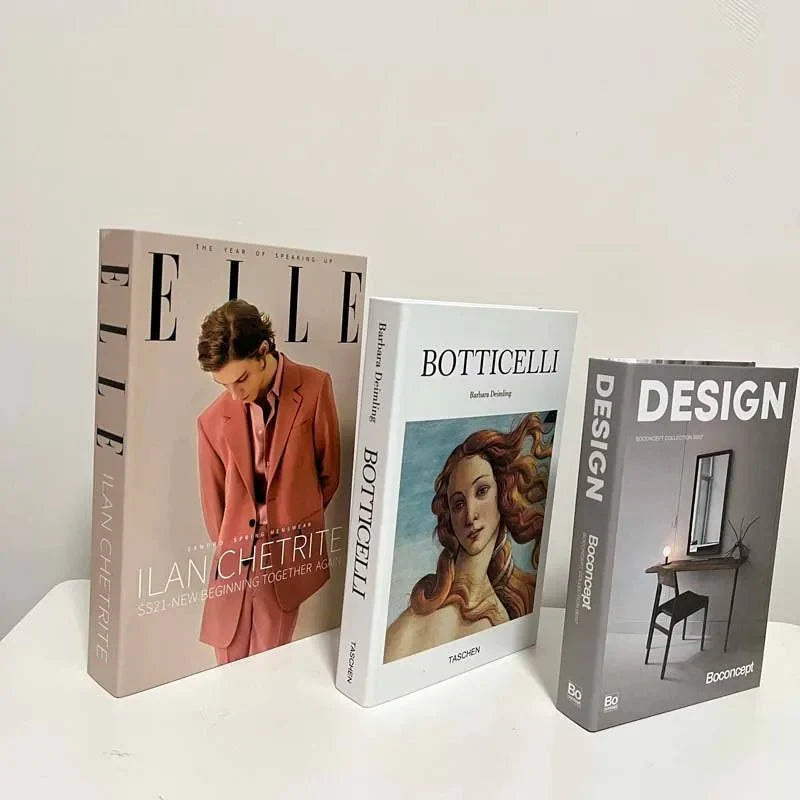 3pcs/Set Fake Books Dekoration Simulation Bücher Home Decor Geschenke Modische Luxus Wohnaccessoires Ornamente Studium Soft Buch Box Modell