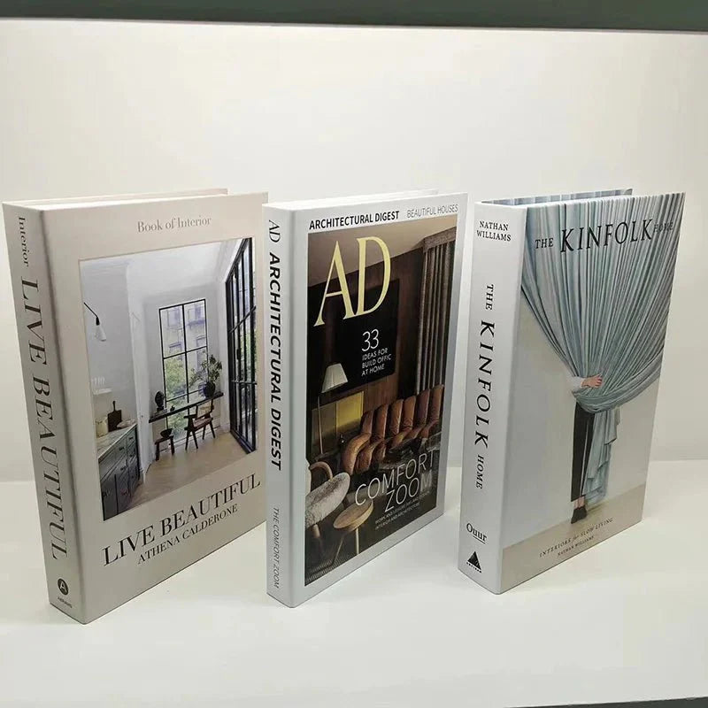 3pcs/Set Fake Books Dekoration Simulation Bücher Home Decor Geschenke Modische Luxus Wohnaccessoires Ornamente Studium Soft Buch Box Modell