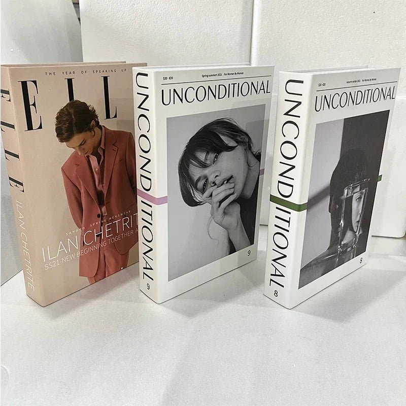 3pcs/Set Fake Books Dekoration Simulation Bücher Home Decor Geschenke Modische Luxus Wohnaccessoires Ornamente Studium Soft Buch Box Modell