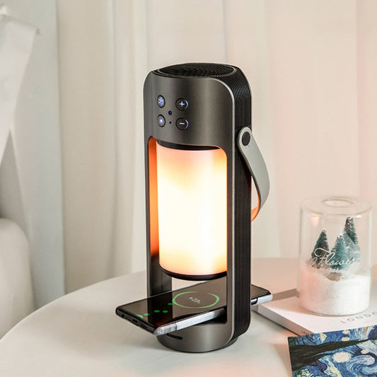 Sandsberg | Tragbarer LED-Flamme Bluetooth-Lautsprecher, mit HD-Lautsprechern, 10W kabellosem Telefonladegerät, Mikrofon, Hi-Fi-Soundeffekten und langer Standby-Zeit, unterstützt TWS, für drinnen und draußen