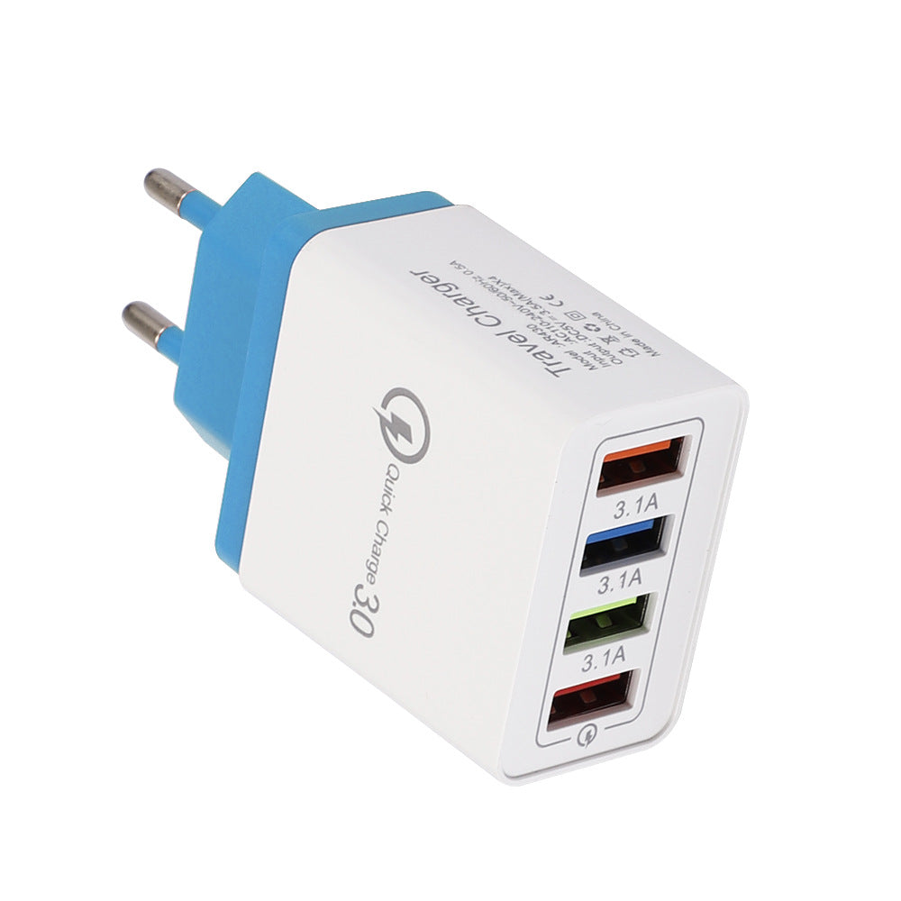USB-Ladegerät Quick Charge 3.0 4 Telefonadapter für Tablet Tragbares mobiles Wandladegerät Schnellladegerät