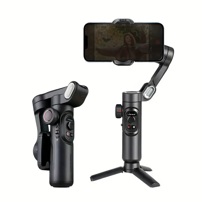 Sandsberg | SmartPro Smartphone Gimbal Stabilizer – Faltbarer 3-Achsen Handheld Stabilizer für iPhone & Android