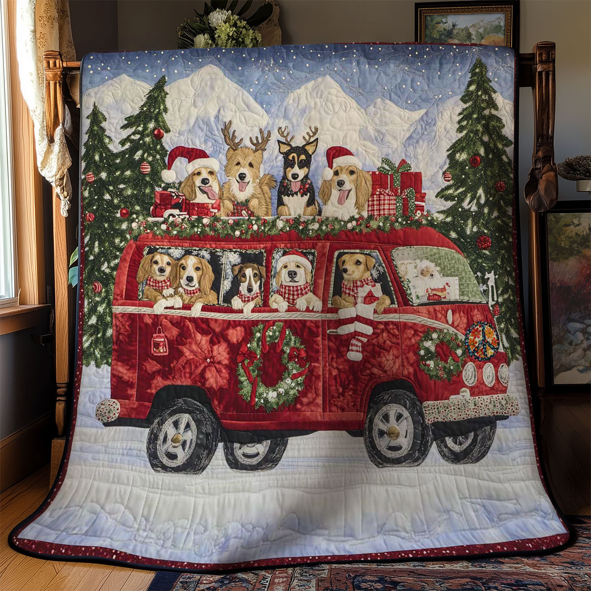 Festliche Hundewagen-Decke