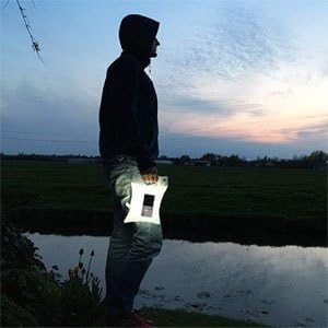 Sandsberg | Solarlampe in Transparenter Tasche – Energiesparende LED Lampe für Garten und Außenbereich