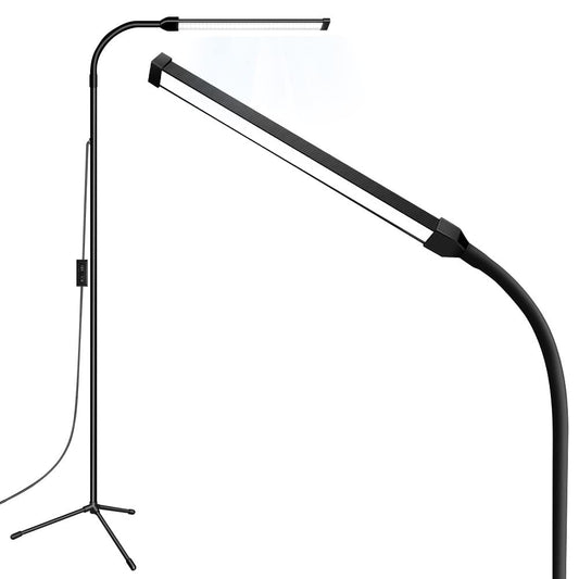 Sandsberg | Jcotton Verstellbare Gänsehalshalterung LED Stehlampe für Wimpernverlängerungen & Make-up - Schwarz 01