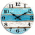 Sandsberg Wanduhr - Stille Runde Uhr, Blaues Thema für Außen und Innen