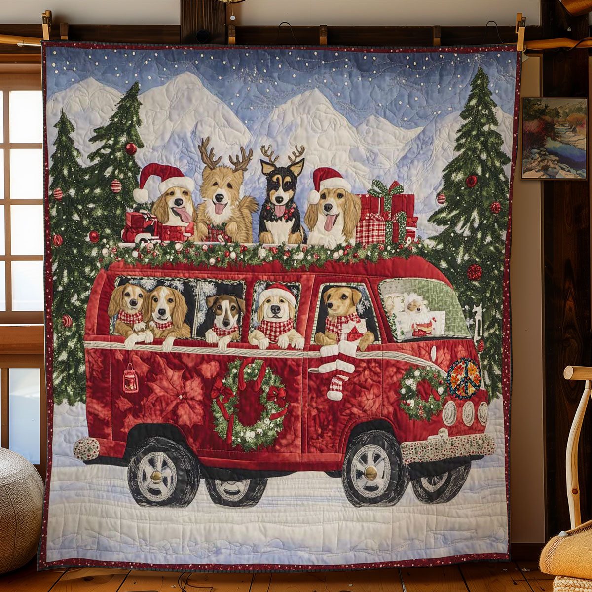 Festliche Hundewagen-Decke