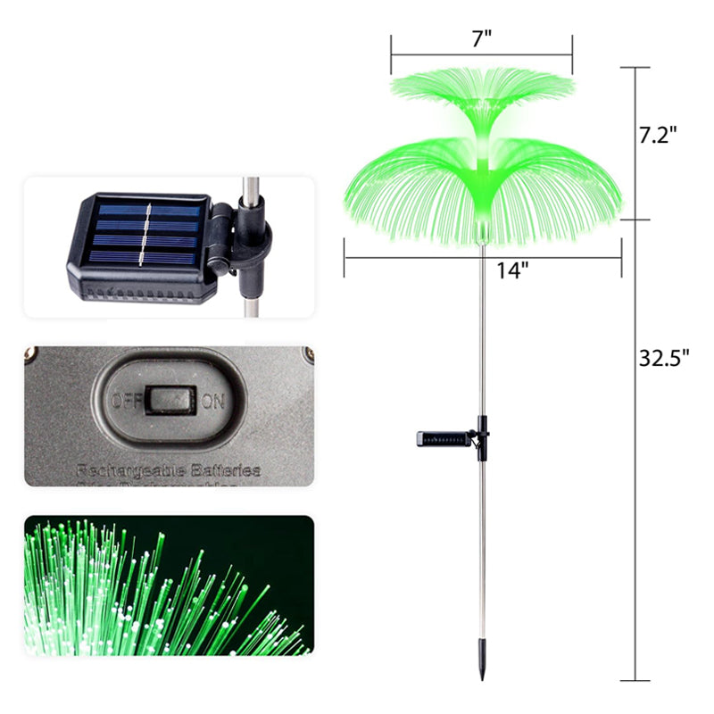 Solardoppelschichtige Quallenlampe (2 Stück)