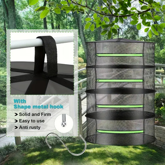 Sandsberg | Faltbarer Trocknungskorb für Obst, Gemüse und Kräuter – Mehrstufige Netzablage für schnellen Trocknungsprozess
