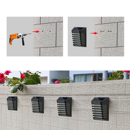 Sandsberg | Solar LED Gartenwandlampe – Solarbetriebene Außenbeleuchtung für Terrasse und Garten