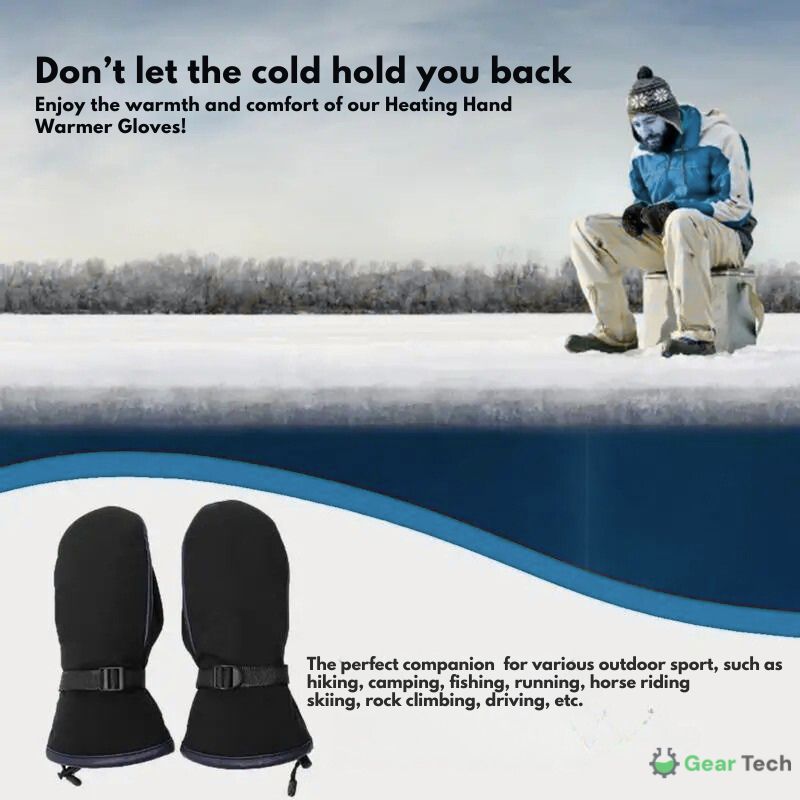 Sandsberg | Elektrische Heizhandschuhe | Beidseitige Heizung, Wasserdicht & USB-aufladbar für Skifahren, Wandern, Fäustlinge & tägliche Verwendung