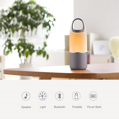 Sandsberg | Wireless Portable Mini Bluetooth Lautsprecher, mit Stereo, bunten Lichtern, einstellbarer Helligkeit, Powerbank, AUX-Audioeingang und Unterstützung für Speicherkarte, zum Fahren, Urlaub, Sport und mehr