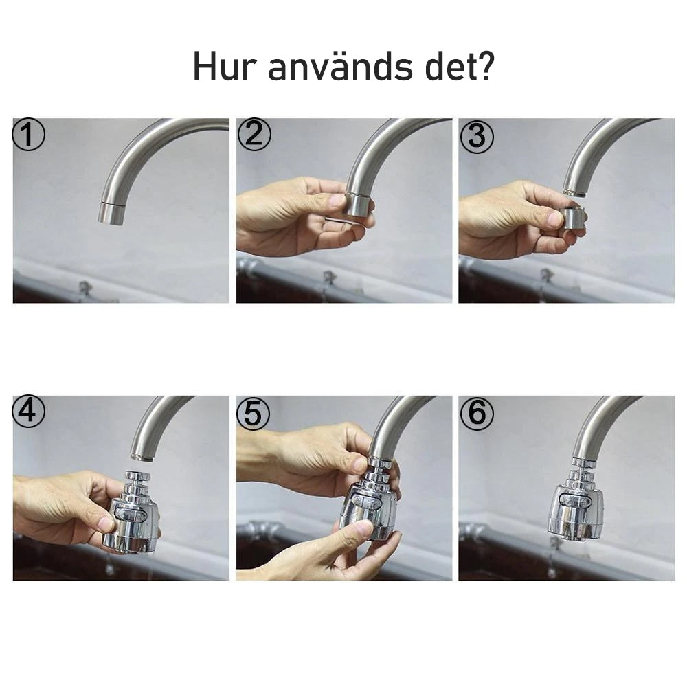 360 ° drehbarer wassersparender Wasserhahnaufsatz
