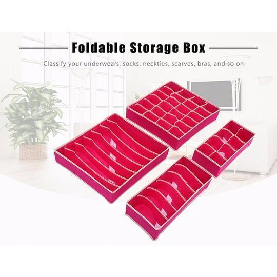 Faltbarer Kleiderschrank Unterwäsche Organizer (4 Stück/1 Set)