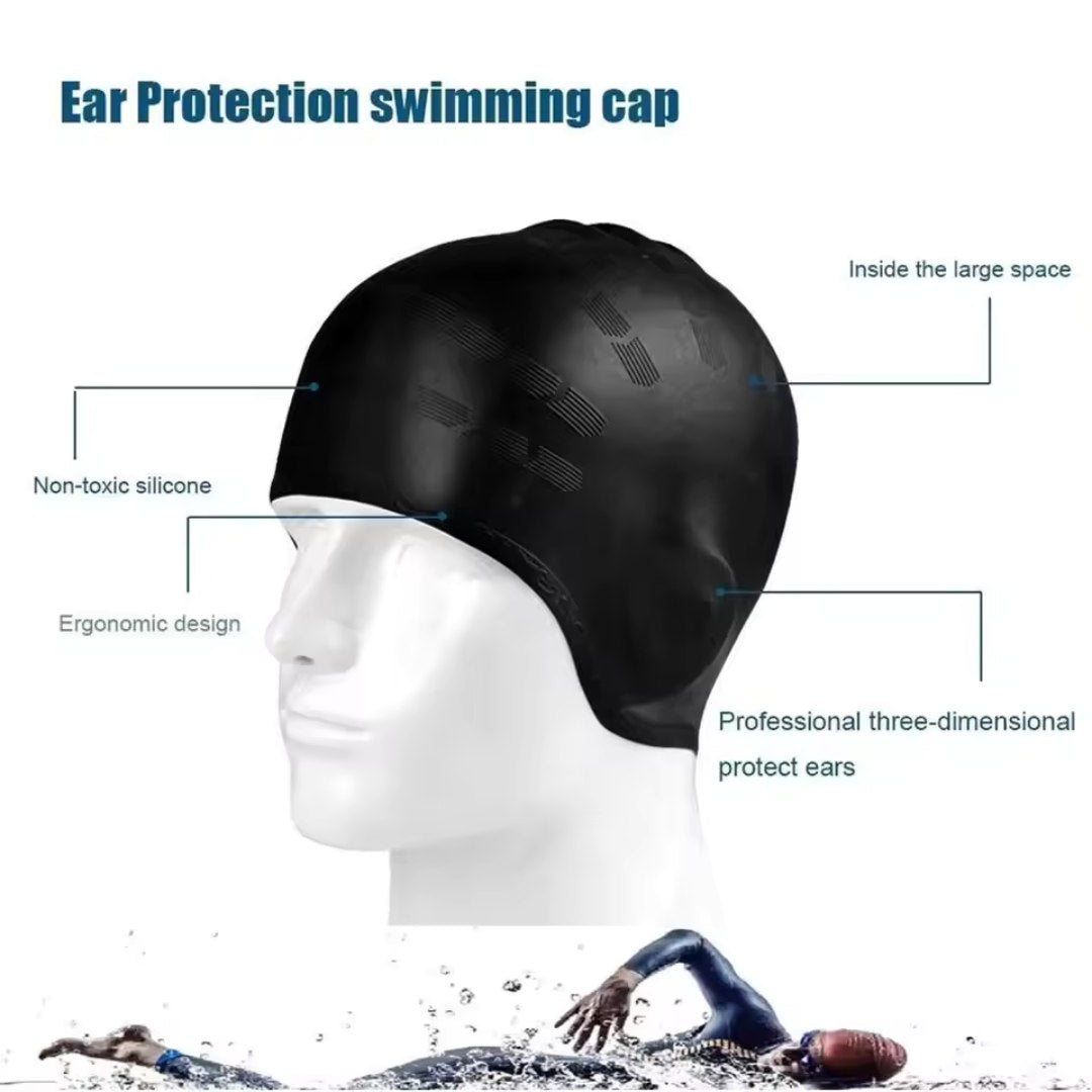 HydroFit – Silikon Schwimmhaube mit Ohrenschutz