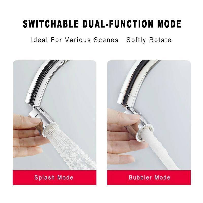Drehbarer Dual-Funktions-Bubbler-Wasserhahnkopf