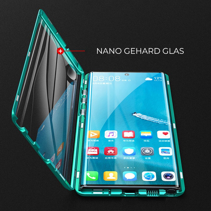 Magnetisches gehärtetes Glas Doppelseitige Handyhülle für Samsung