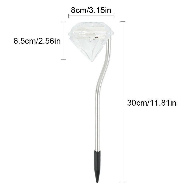 Sandsberg | Solar Gartenleuchte in Diamantform – LED Lampen für den Außenbereich zur Dekoration und Beleuchtung