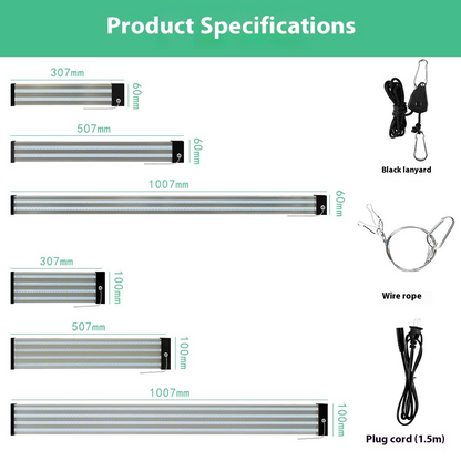 Sandsberg | LED Pflanzenlampe mit Vollspektrum-Beleuchtung und Zugschalter für optimales Pflanzenwachstum