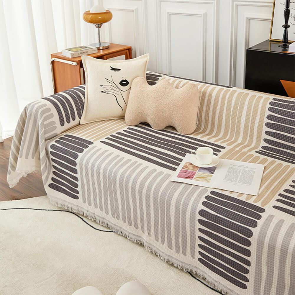 Geometrisches Muster Mehrfarbiger Sofabezug - Modernes Design für ein Stilvolles Zuhause
