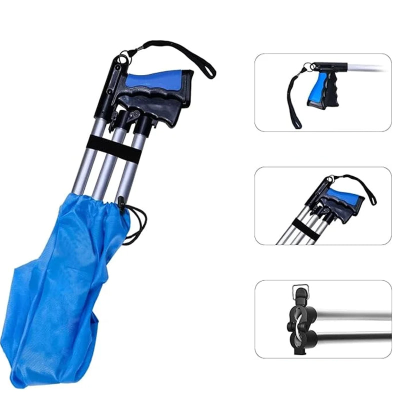 Klappbarer Greifer mit um 360° drehbarem Clip