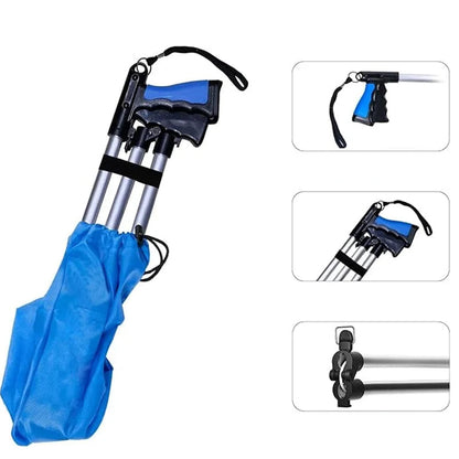 Klappbarer Greifer mit um 360° drehbarem Clip