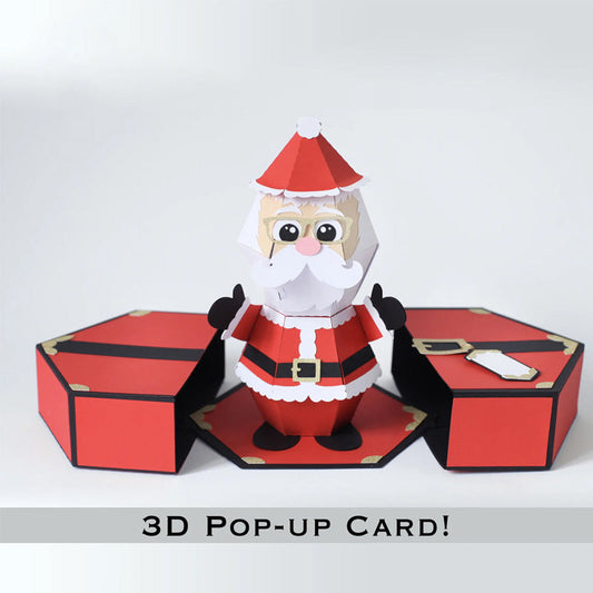 3D Weihnachtsmann Streich Pop-up Box Karte