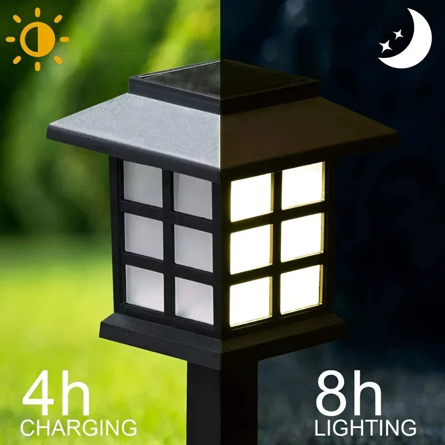 Sandsberg | Solar Gartenleuchten im Laternenstil – Wasserdichte LED Wegbeleuchtung für Außenbereiche