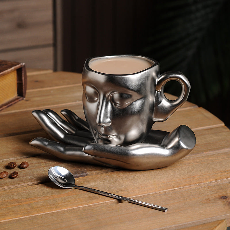 CERAMICHEERS | Hand Duft Kaffeetasse | Kreative Abstrakte Kunst für eine Warme Atmosphäre