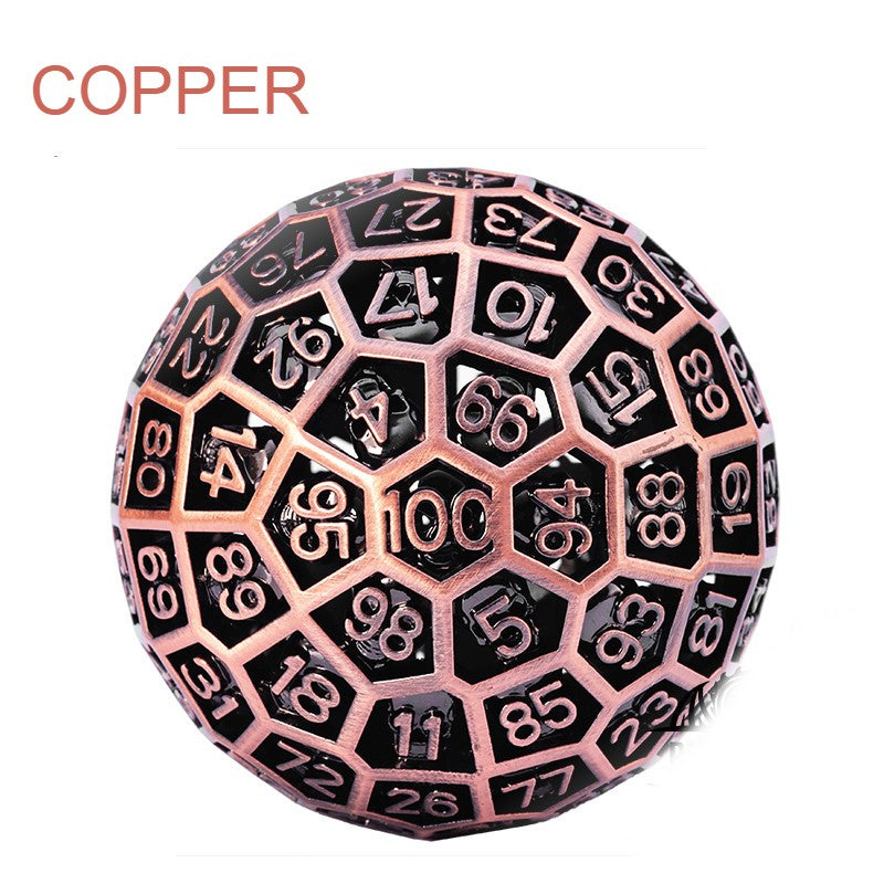 Sandsberg | 100-seitiger Polyeder-Metallwürfel mit Nummerierung, entworfen für große Partys und mehr Möglichkeiten