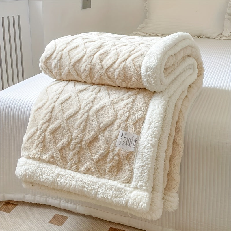 Stilvolle Wendbare Fleece-Decke für ultimativen Komfort und Wärme