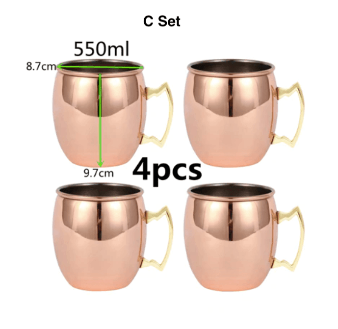 4 Stück 550 ml Moscow Mule Becher