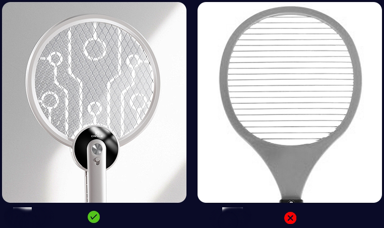 Sandsberg | Tragbarer faltbarer 2-in-1 elektrischer Moskito-Schläger mit ultravioletter Moskito-Fallenlampe, wiederaufladbares Design und dichtem Netz, für drinnen, draußen und im Büro