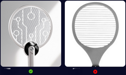 Sandsberg | Tragbarer faltbarer 2-in-1 elektrischer Moskito-Schläger mit ultravioletter Moskito-Fallenlampe, wiederaufladbares Design und dichtem Netz, für drinnen, draußen und im Büro