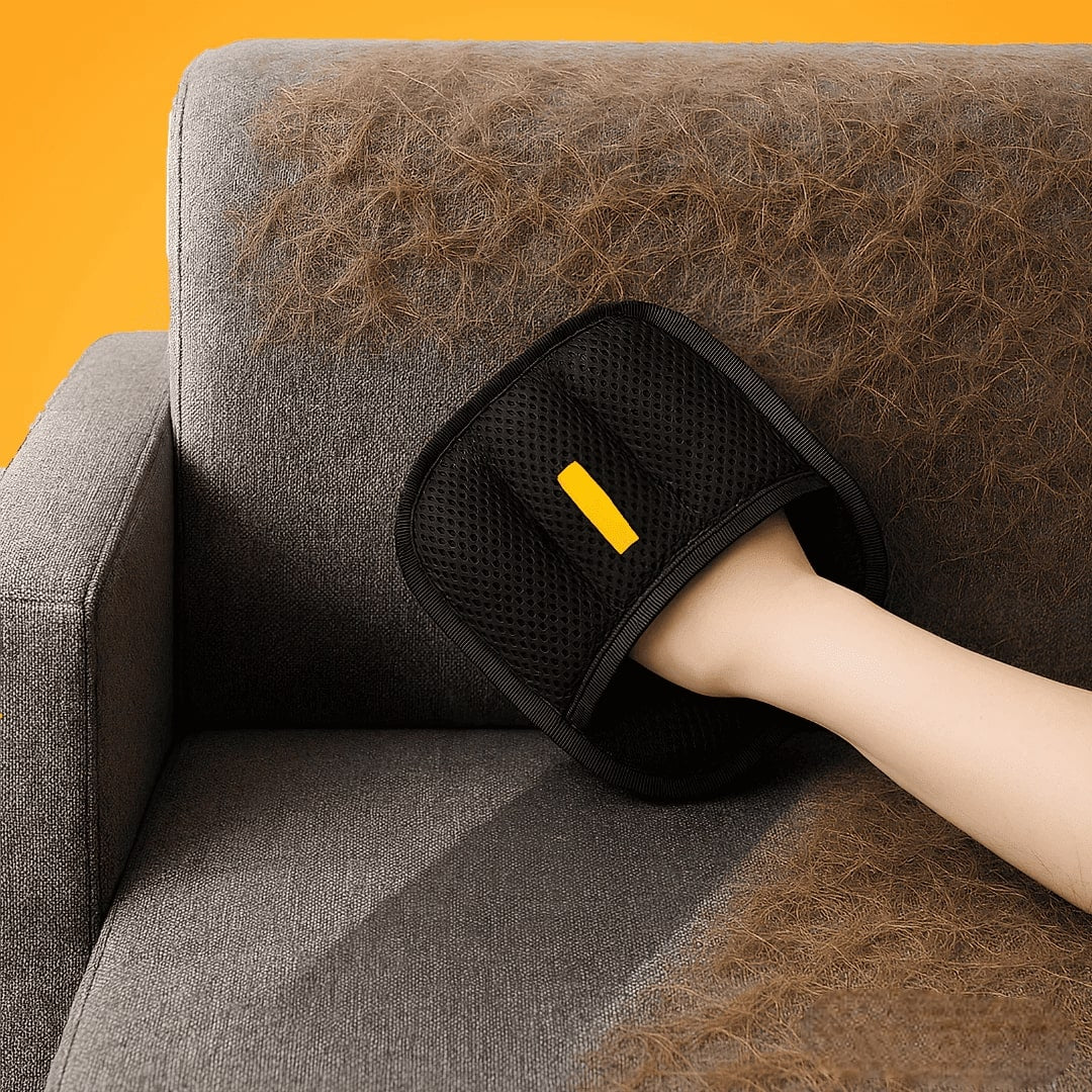 Sandsberg | FurEase – Haustierhaarenentfernungs-Handschuh für alle Felltypen | Sanfte Pflege- & Haarentfernungslösung