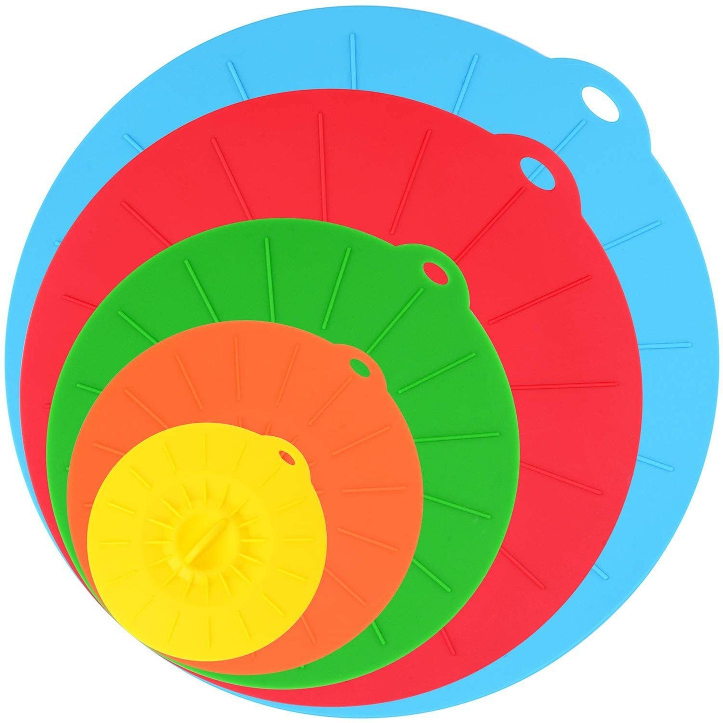 5er-Pack: Silikon-Lebensmitteldeckel-Set