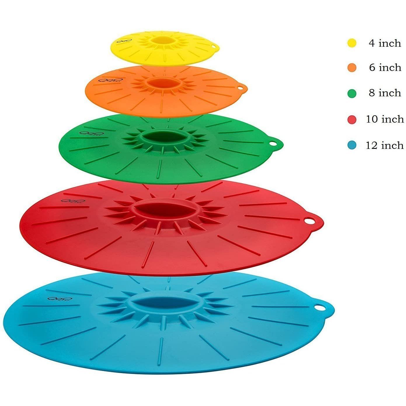5er-Pack: Silikon-Lebensmitteldeckel-Set