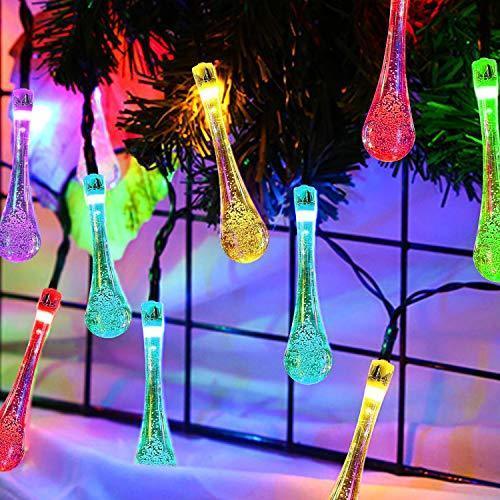 Sandsberg | Outdoor Solar Lichterkette, Garten Dekor LED Wassertropfen Wasserdichte Lichter