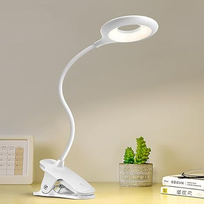 Sandsberg | Wiederaufladbare LED Tischlampe mit Clip – Einstellbare Schreibtischleuchte für Homeoffice und Studium