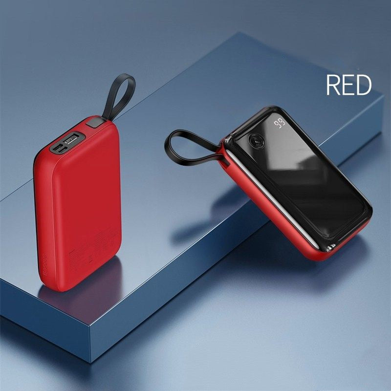 Sandsberg | 10000mAh Powerbank mit integriertem Kabel & 3 Ausgängen, für Telefon & Tablet