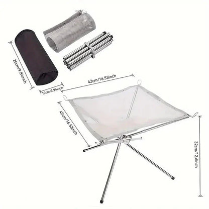 Sandsberg | Faltbarer Lagerfeuerständer – Tragbare Feuerstelle für Camping & Outdoor